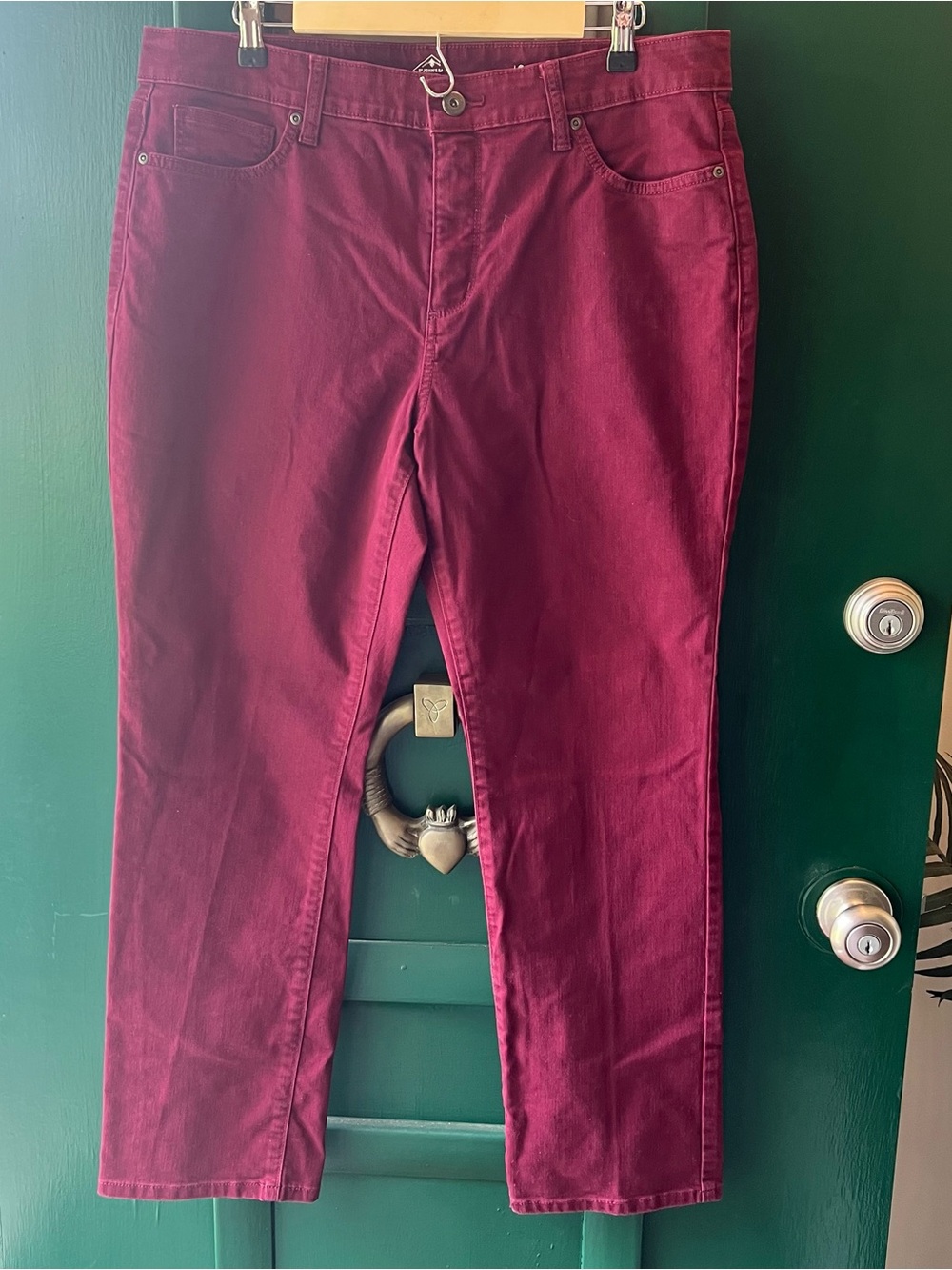 St. John's Bay Deep Burgundy Straight Leg Pants
